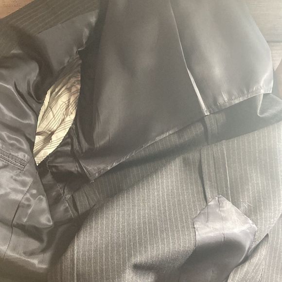 Vintage Mens Brooks Brothers Golden Fleece Gray Pinstriped Suit43R 38x29 - Picture 11 of 16